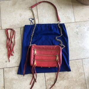Rebecca Minkoff Mini 5 Zip Leather Crossbody bag